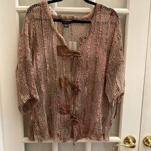 KAKTUS SWEATER NWT XL Open weave mauve